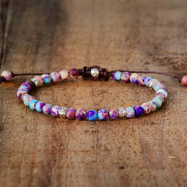 Tibetan Wisdom Purple and Blue Impression Jasper Friendship Bracelet-Your Soul Place
